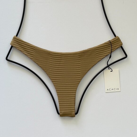 Acacia Swim Ho’okipa Dual Ribbed Bikini Bottom - Palm - Large - Picture 1 of 8